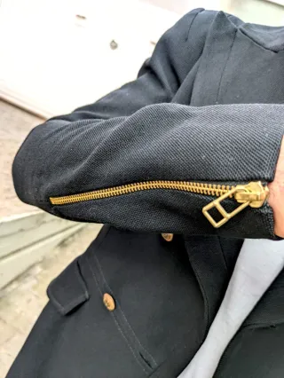 Abrigo sofisticado mujer negro