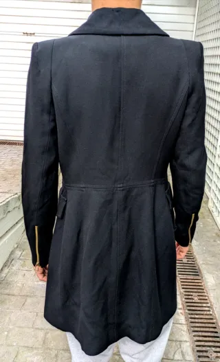 Abrigo sofisticado mujer negro