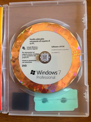 Windows 7 Professional DVD Licenza 64 bit