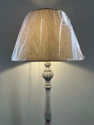 Lampada terra legno e paralume