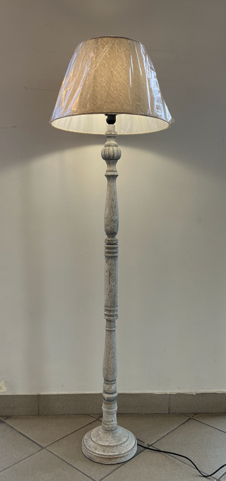 Lampada terra legno e paralume