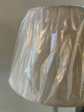 Lampada terra legno e paralume