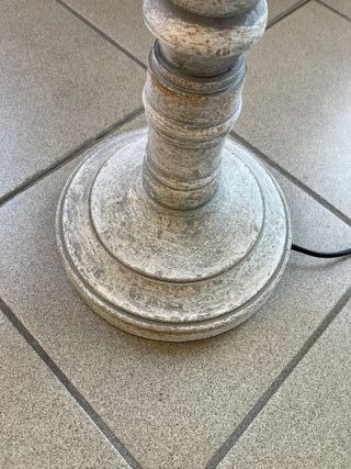 Lampada terra legno e paralume