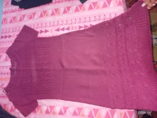 Vestido de punto morado