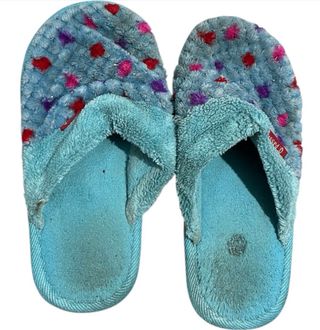 Pantofole/ciabatte celesti usate