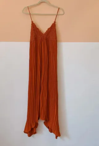 Vestido Zara Midi Encaje Talla M