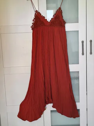 Vestido Zara Midi Encaje Talla M