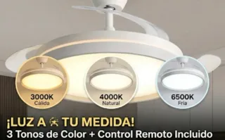 Ventilador de Techo LED Retráctil Silencioso NUEVO