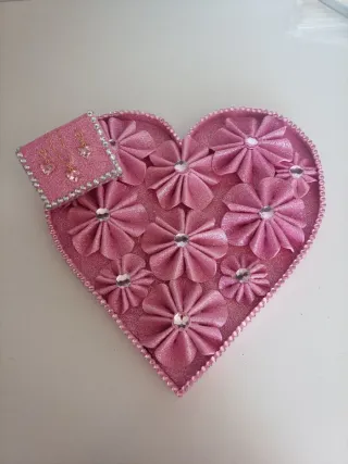 Corazón decorativo goma eva rosa