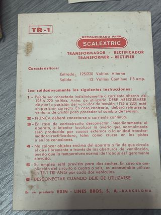 Transformador Scalextric TR-1 Tri-ang