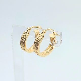 Pendientes Aros de Oro 18K, Diseño Versace, 1gr