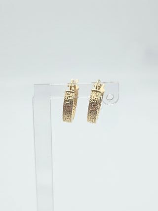 Pendientes Aros de Oro 18K, Diseño Versace, 1gr