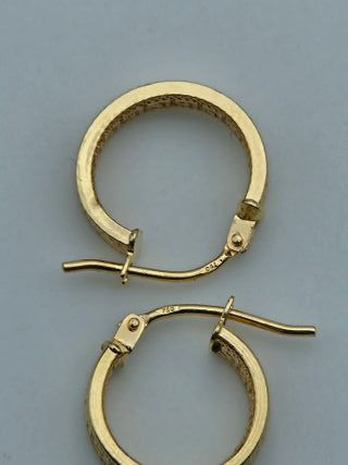 Pendientes Aros de Oro 18K, Diseño Versace, 1gr
