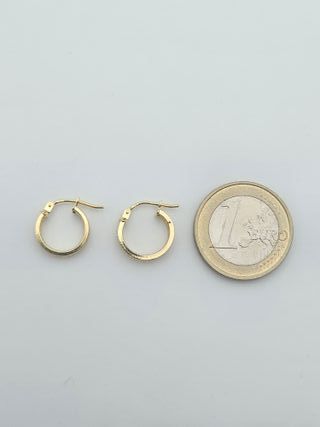 Pendientes Aros de Oro 18K, Diseño Versace, 1gr