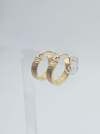 Pendientes Aros de Oro 18K, Diseño Versace, 1gr