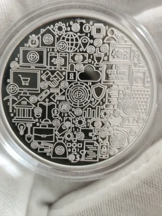 Moneda Litecoin 1 Onza Plata 999