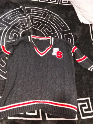 Jersey Oversize LS Negro y Rojo