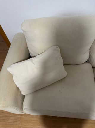 Sofá beige de tela