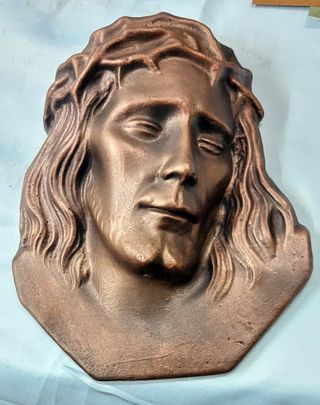 Icona Volto Gesù Resina Brunita