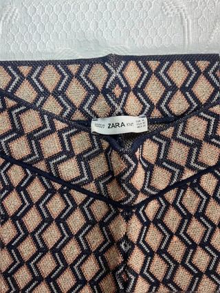 Pantalón Zara Knit jacquard geométrico...