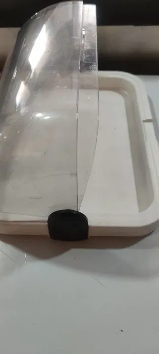 Vitrina expositora buffet tapa transparente