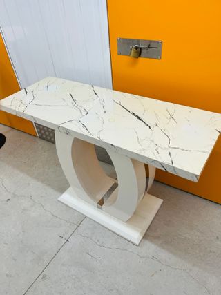 Mesa de madera blanca mesa entrada mesa elegante