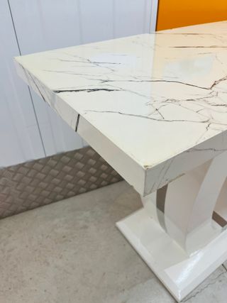 Mesa de madera blanca mesa entrada mesa elegante