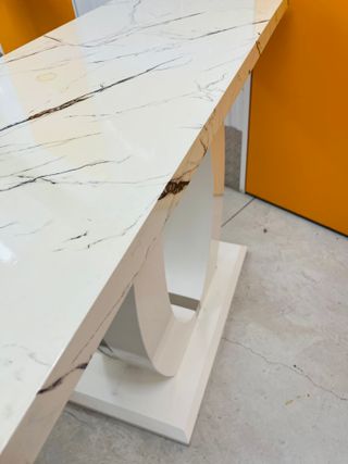 Mesa de madera blanca mesa entrada mesa elegante