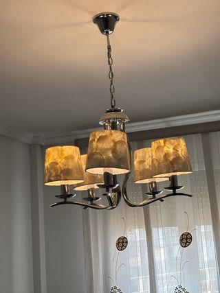 Lámpara colgante nacarada