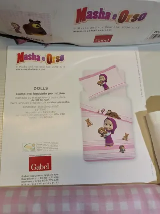 Completo lenzuola Masha e Orso Gabel