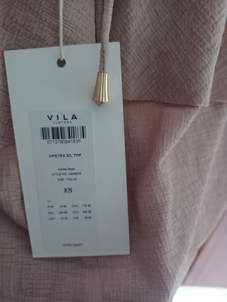 Top rosa palo con volantes