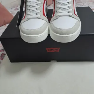 Scarpe Levi's Tg. 40 Bianche Rosse