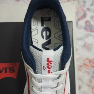 Scarpe Levi's Tg. 40 Bianche Rosse