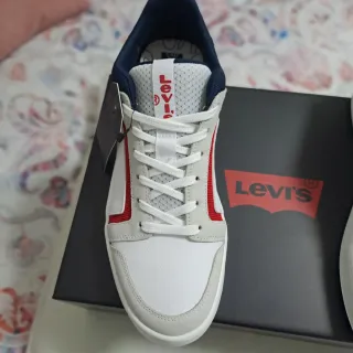 Scarpe Levi's Tg. 40 Bianche Rosse