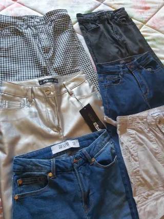 Lote pantalones/vaqueros mujer