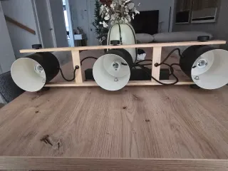 Lámpara de techo colgante madera y metal