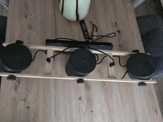 Lámpara de techo colgante madera y metal