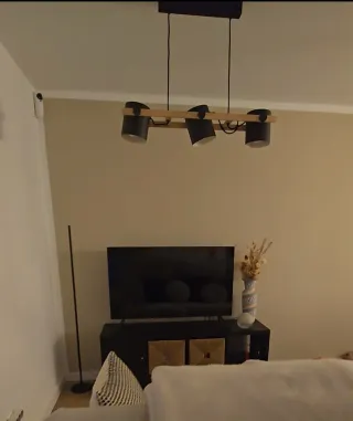 Lámpara de techo colgante madera y metal