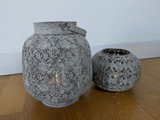 Portavelas con forma de farol de estilo oriental