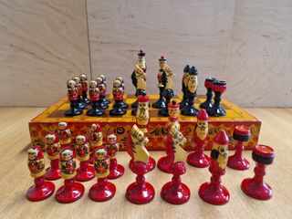 Scacchiera Russa Vintage Completa Matrioska