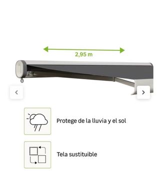 Toldo extensible terraza 2.95x2m
