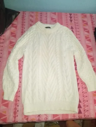 Jersey Blanco Tejido Trenzado