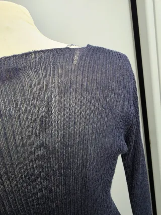 Vestito blu maglia donna