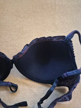 Sujetador cuadros 100B morado