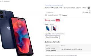 Motorola g04s Nero 4gb+4gb