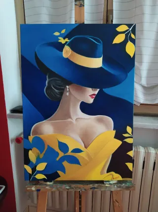 Quadro olio su tela arte moderna colori