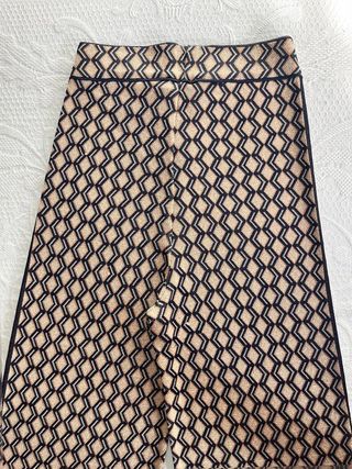 Pantalón Zara Knit jacquard geométrico...