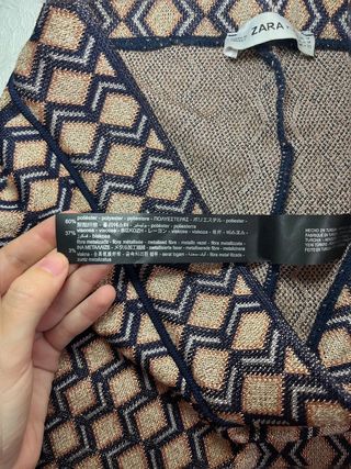 Pantalón Zara Knit jacquard geométrico...