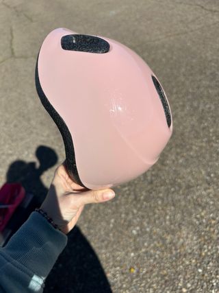 Casco de bici rosa para niña