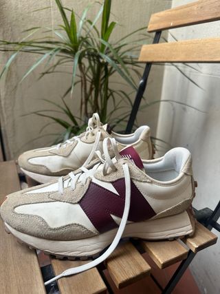 Zapatillas New Balance 327 Beige/Rojo Mujer